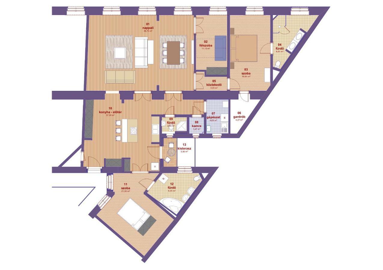 Urban Haven - 3 Beds, 3 Baths, Free Parking, Near Central Market Budapest Exterior foto